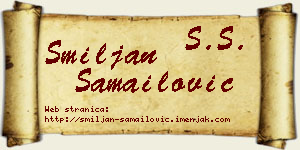 Smiljan Samailović vizit kartica
